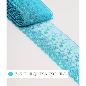 TULE CRL03 349 TURQUESA ESC LARG: 8CM
