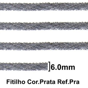 FITILHO 06 PRATA LARG:6MM 50METROS