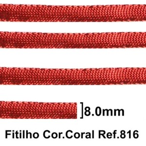 FITILHO 08 145 VERMELHO LARG:8MM