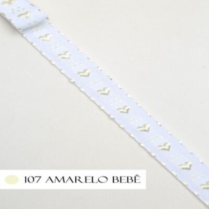 GALAO CORACAO 107 AMARELO BB 1,7CM 10M