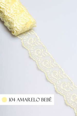 TULE CRL02 104 AMARELO BB LARG:4,0CM