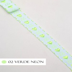 GALAO CORACAO 02 VERDE NEON 1,7CM 10M
