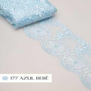 TULE CRL01 177 AZUL BEBE LARG:7,5CM