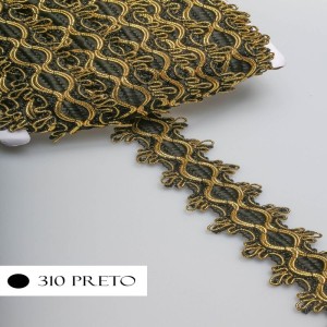 GALAO 86 310 PRETO OURO LARG:5,0CM