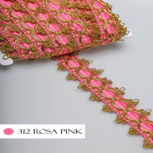 GALAO 86 312 PINK/OURO LARG:5,0CM 20M