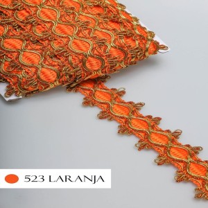 GALAO 86 523 LARANJA/OURO LARG:5,0CM 20M