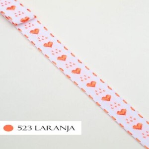 GALAO CORACAO 523 LARRANJA 1,7CM 10M