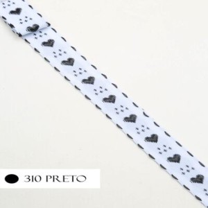 GALAO CORACAO 310 PRETO 1,7CM 10M