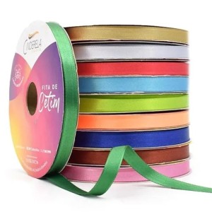 Fita de Cetim n2 - 10mm 50 Metros Diversas Cores