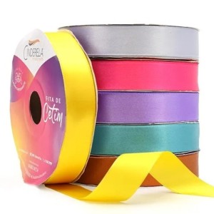 Fita de Cetim n5 - 22mm 50 Metros Diversas Cores