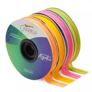 Viés de Algodão Cinderela 12mm x 20metros - Diversas Cores