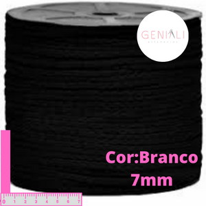 CORDAO P10 POLIESTER PRETO 7MM 50METROS