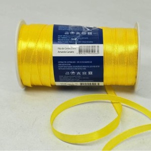 FITA DE CETIM MANTOVANI 7MM AMARELO CANA
