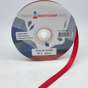 FITA CETIM N2 10MM 50M VINHO MANTOVAN