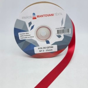 FITA CETIM N3 15MM 50M VINHO MANTOVANI