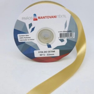 FITA CETIM N5 22MM 50M DOURADO MANTOVANI