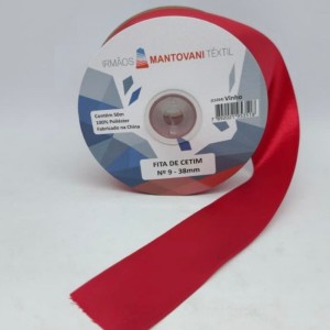 FITA CETIM N9 38MM 50M VINHO MANTOVANI
