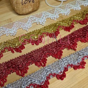 Galão 09 Passamanaria Metalizada 3,5cm c/ 20metros Diversas cores 