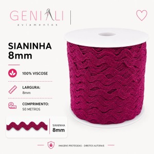 SIANINHA 8MM 520 VINHO 50M CONE