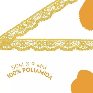 RENDA R001 0,9CM 50M 110 AMARELO OURO
