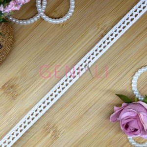 RENDA DE ALGODAO 02 - 1,2CM 20MTS BRANCO