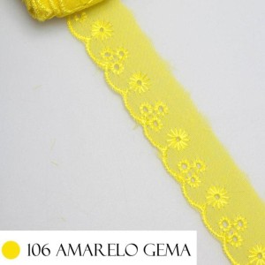BORDADO CTL61 106 AMARELO CANARIO 2,5CM