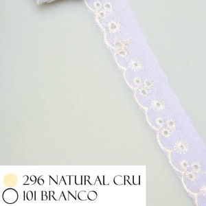 BORDADO CTL61 296/101 NATURAL/BCO 2,5CM
