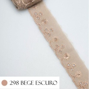 BORDADO CTL61 298 BEGE ESCURO 2,5CM