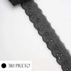 BORDADO CTL61 310 PRETO 2,5CM