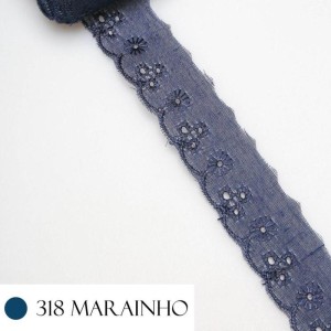 BORDADO CTL61 318 AZUL MARINHO 2,5CM