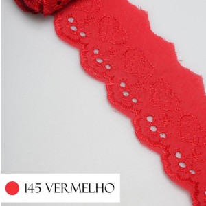 BORDADO CTL114 145 VERMELHO 5,0CM 13,7M
