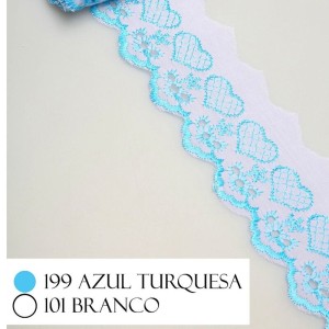 BORDADO CTL114 199 TURQUESA 5,0CM 13,7M