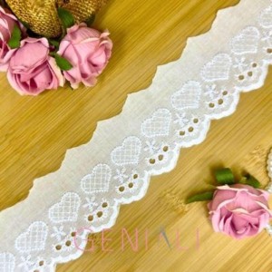 BORDADO 01 BRANCO 5CM CTL114 13,7METROS