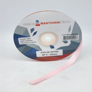 FITA CETIM N2 10MM 50M ROSA BB MANTOVANI