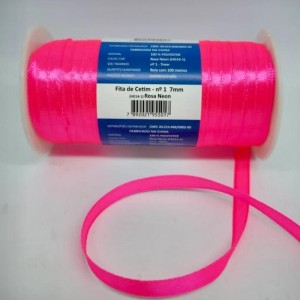 FITA CETIM N1 7MM 100M ROSA NEON MANTOV