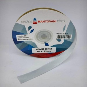 FITA CETIM N3 15MM 50M PRATA MANTOVAN