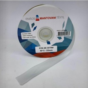 FITA CETIM N5 22MM 50M PRATA MANTOVANI