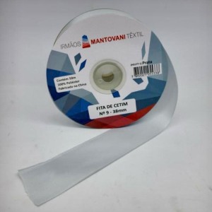 FITA CETIM N9 38MM 50M PRATA MANTOVANI