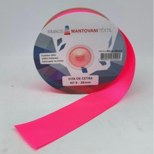 FITA CETIM N9 38MM 50M ROSA NEON MANT
