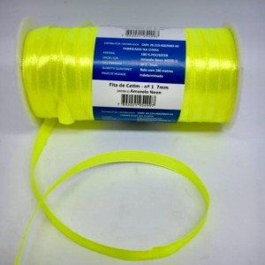 FITA CETIM N1 7MM 100M VERDE NEON MANTOV