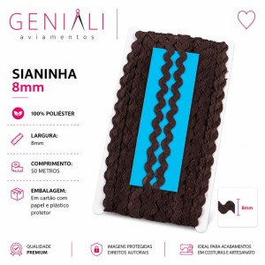SIANINHA 8MM 290 MARROM 50M - NYBC