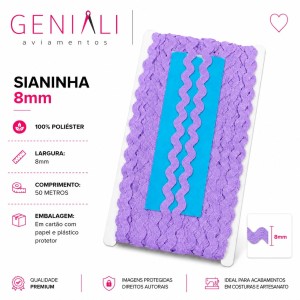SIANINHA 8MM 164 LILAS 50M - NYBC
