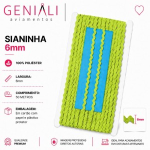 SIANINHA 6MM 225 VD FOLHA 50M - NYBC