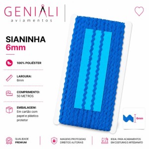 SIANINHA 6MM 550 AZUL BIC 50M - NYBC