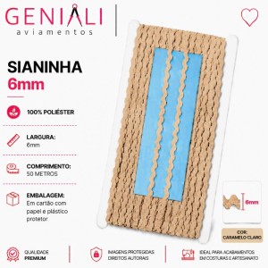 SIANINHA 6MM 267 CARAMELO 50M - NYBC