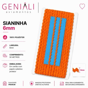 SIANINHA 6MM 523 LARANJA 50M - NYBC