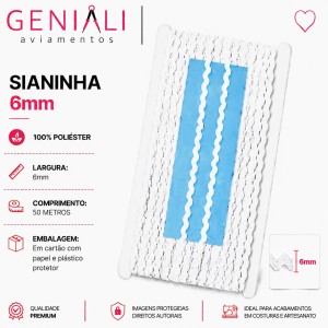 SIANINHA 6MM 101 BRANCO 50M - NYBC