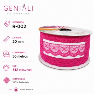 RENDA R002 20MM 50M 312 PINK